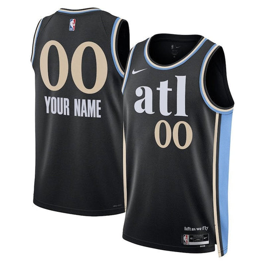 Camiseta unisex de la NBA de los Atlanta Hawks 23/24 - Negra - Edición City