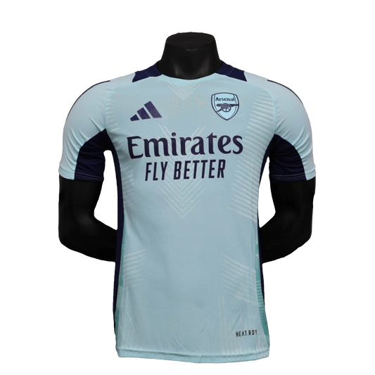 Camiseta prepartido del Arsenal 24/25 - Azul claro - Versión jugador