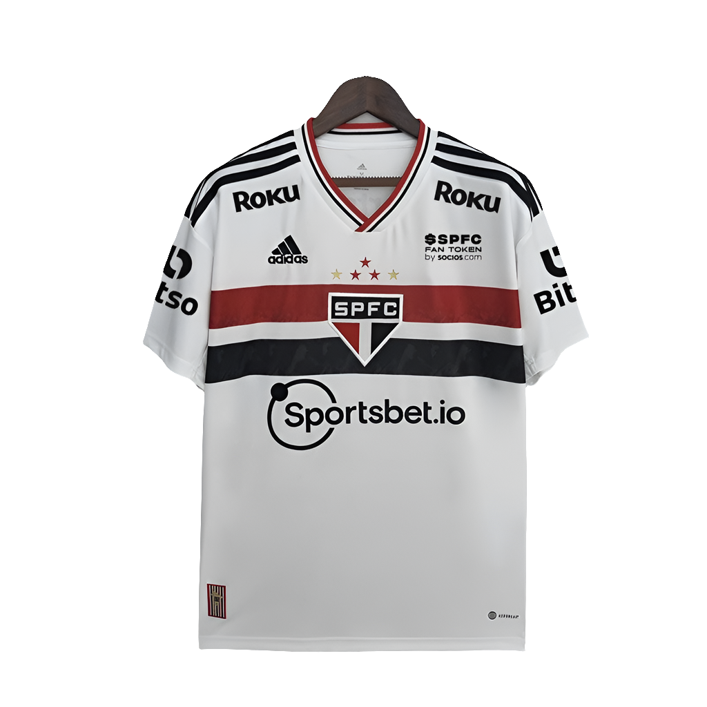 Sao Paulo 22/23 | Camiseta Local - Todos los Patrocinadores - Versión Fan