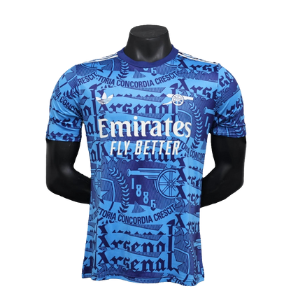 Camiseta prepartido del Arsenal 25/26 - Azul - Versión jugador