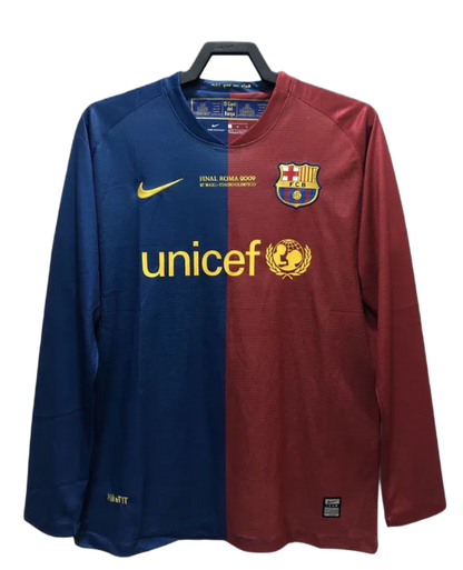 Barcelona 08/09 I Home Jersey - Long Sleeve Retro Version