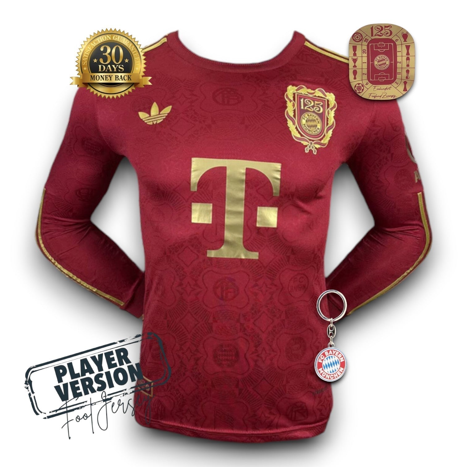 Bayern Munich Player Jersey 125th Anniversary Long Sleeve