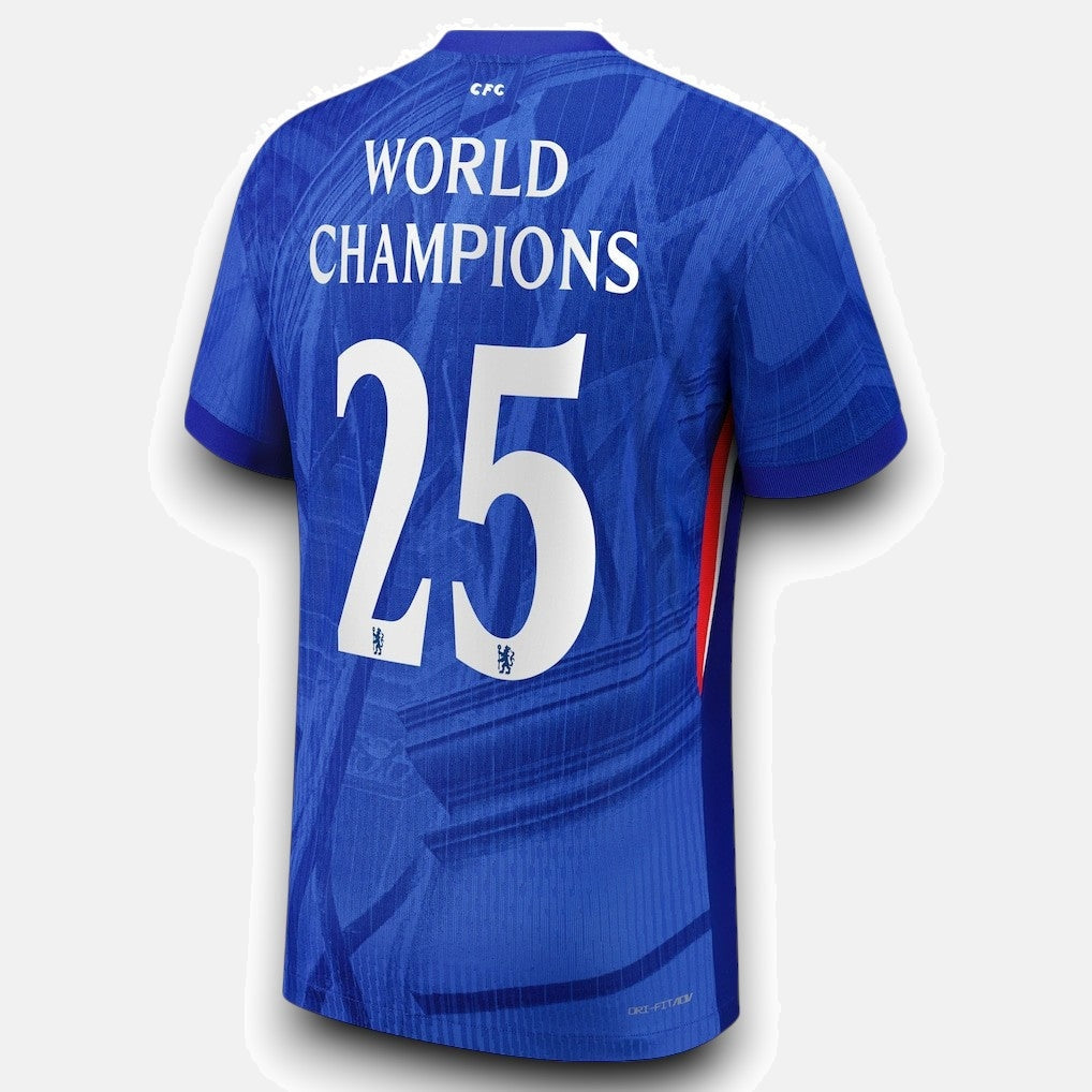Chelsea Home Jersey 25/26 with World Champions 25 printing