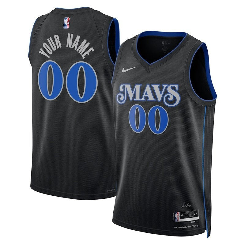 Camiseta NBA unisex de los Dallas Mavericks 23/24 - Negra - Edición Ciudad