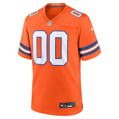Denver Broncos - Colección Mile High - Camiseta personalizada retro de la NFL de 1977 - Naranja