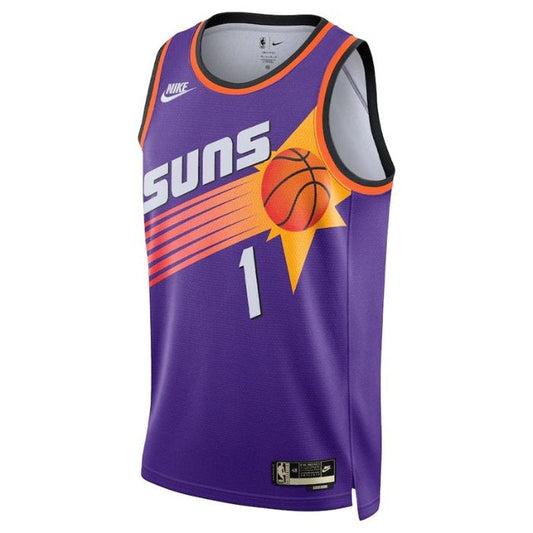 Camiseta unisex de la NBA de Devin Booker Phoenix Suns 2023, morada - Edición clásica