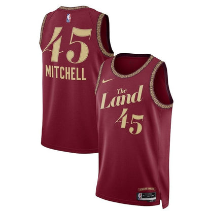 Camiseta unisex de la NBA Donovan Mitchell Cleveland Cavaliers 23/24 - Borgoña - Edición Ciudad