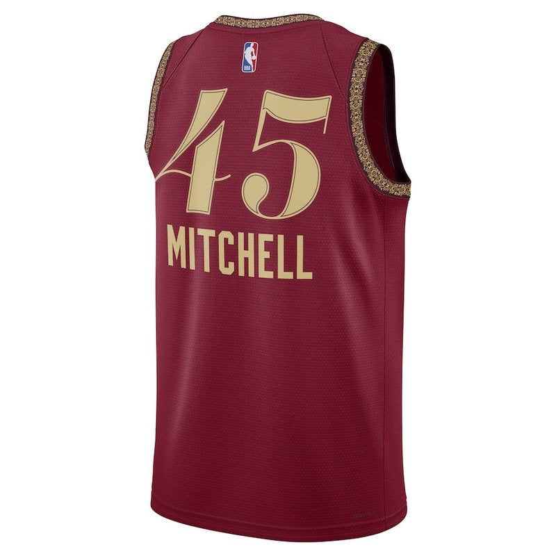 Camiseta unisex de la NBA Donovan Mitchell Cleveland Cavaliers 23/24 - Borgoña - Edición Ciudad