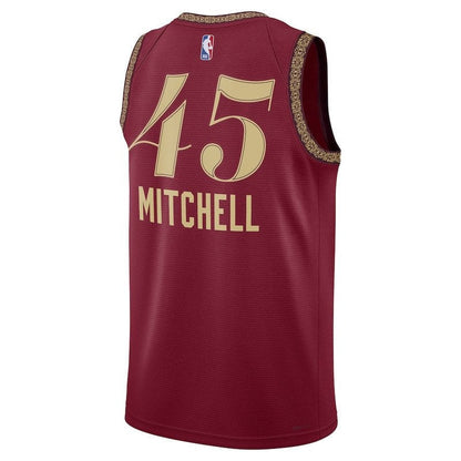 Camiseta unisex de la NBA Donovan Mitchell Cleveland Cavaliers 23/24 - Borgoña - Edición Ciudad