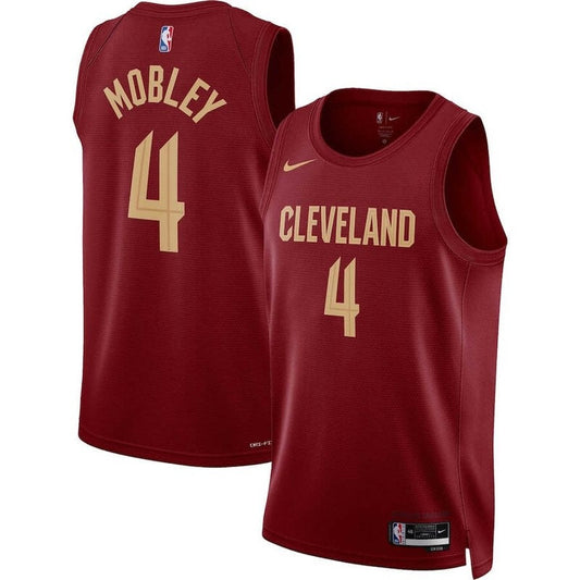 Camiseta de la NBA Evan Mobley Cleveland Cavaliers 22/23, color vino - Edición Ícono