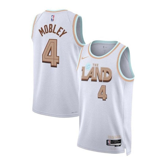 Camiseta unisex de la NBA Evan Mobley Cleveland Cavaliers 22/23 - Edición Ciudad - Blanco