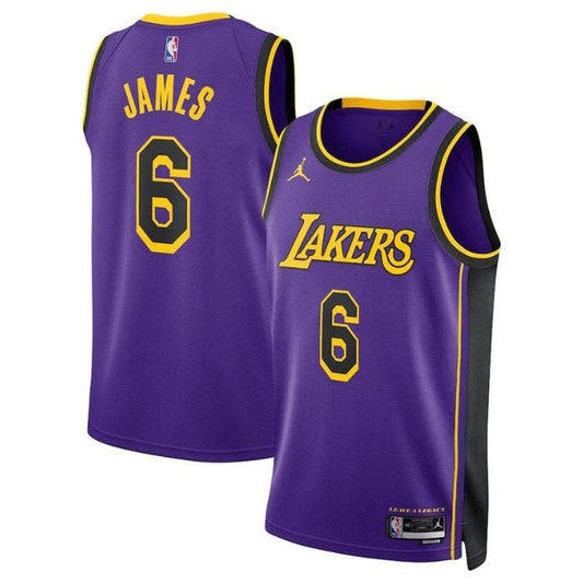 Camiseta de la NBA de LeBron James, edición Statement 2023, Los Angeles Lakers - Morada