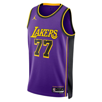 Camiseta de la NBA de Luka Dončić - Edición Statement de Los Angeles Lakers 2024 - Morada - Unisex