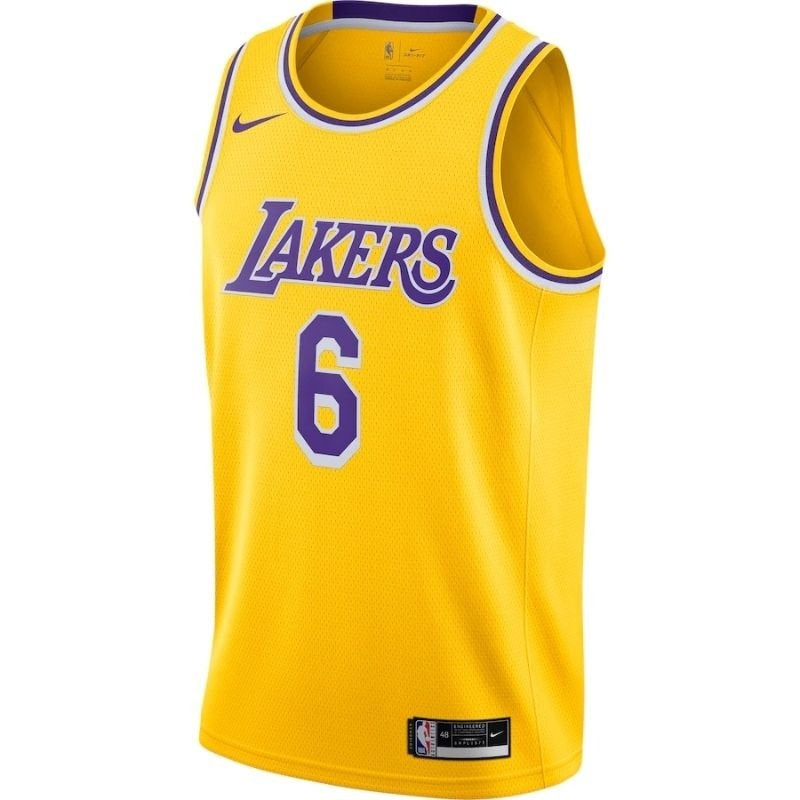 Los Angeles Lakers LeBron James #6 2021/22  Player NBA Jersey Yellow
