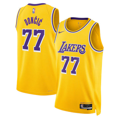 Camiseta de la NBA Luka Dončić de Los Angeles Lakers Edición Ícono 2024 - Dorada - Unisex