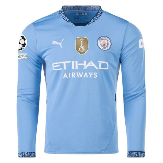 Camiseta local del Manchester City UCL 24/25 - Manga larga