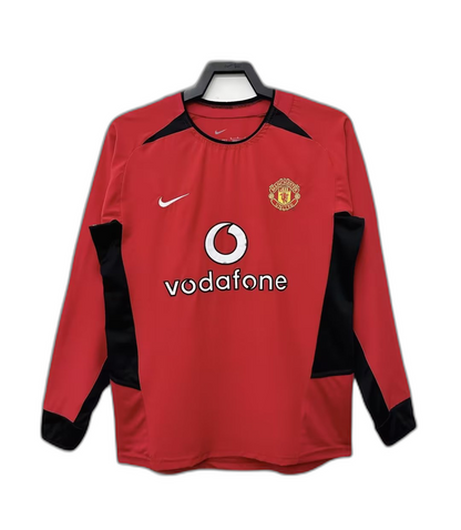 Camiseta local del Manchester United 02/04 I - Versión retro de manga larga