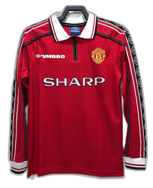 Camiseta local del Manchester United 1998 I - Versión retro de manga larga