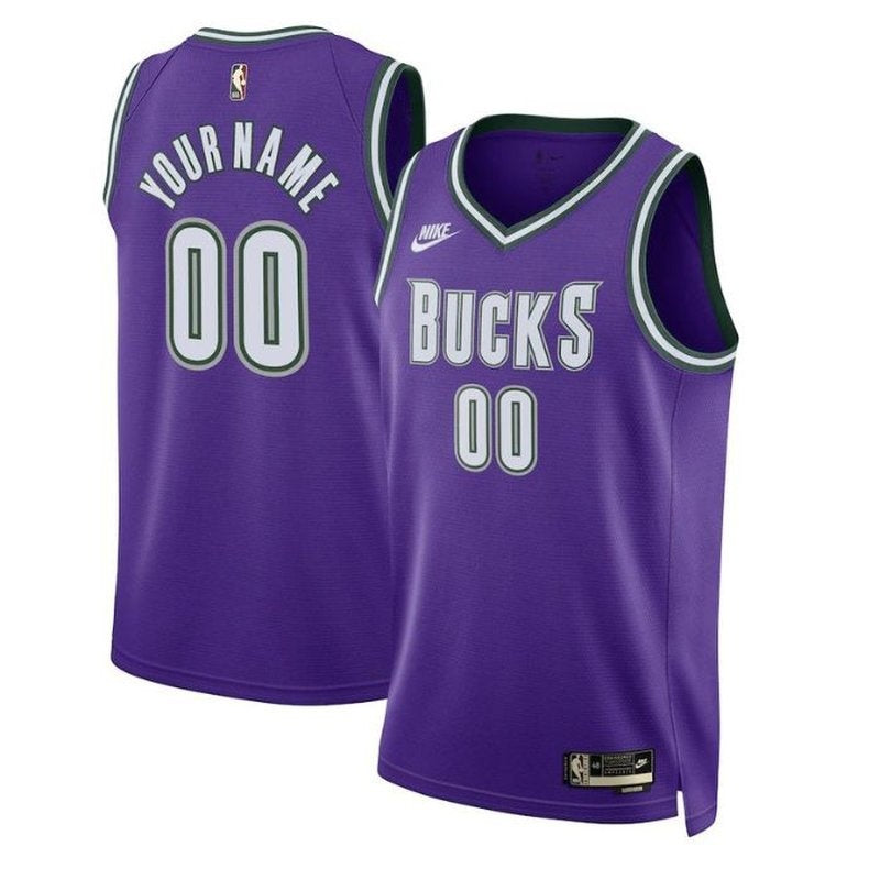 Camiseta unisex de la NBA de los Milwaukee Bucks 2023 - Edición Clásica - Morada