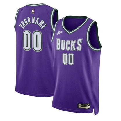 Camiseta unisex de la NBA de los Milwaukee Bucks 2023 - Edición Clásica - Morada