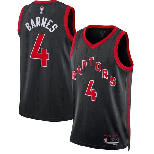 Camiseta de la NBA de Scottie Barnes de los Toronto Raptors 2023 - Edición Statement - Negra