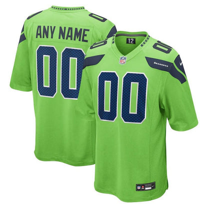 Seattle Seahawks - Camiseta alternativa personalizada de la NFL - Verde neón