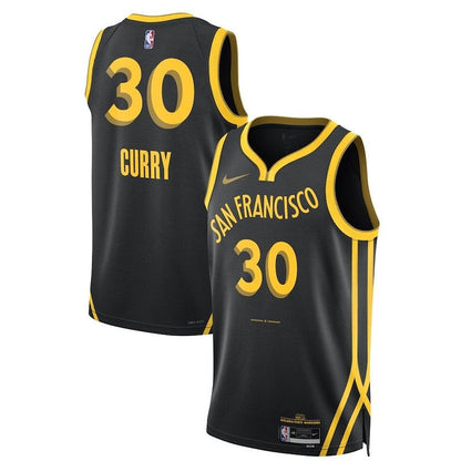 Camiseta unisex de la NBA de Stephen Curry, Golden State Warriors, 23/24, negra, edición City