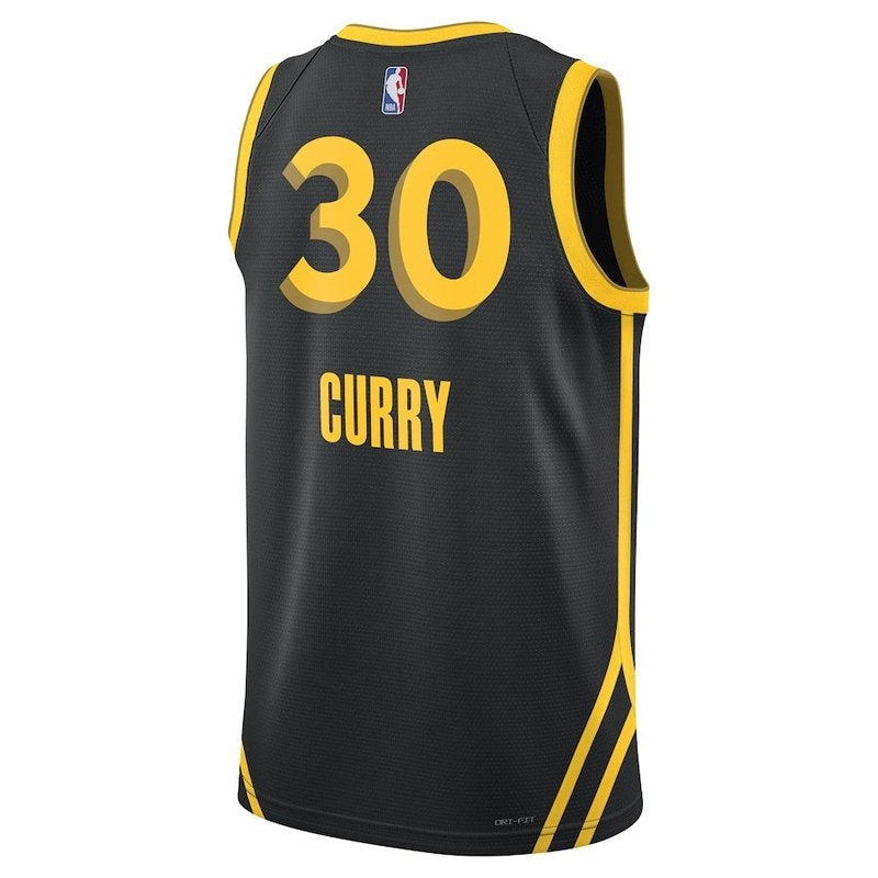 Camiseta unisex de la NBA de Stephen Curry, Golden State Warriors, 23/24, negra, edición City