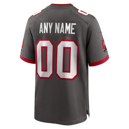 Tampa Bay Buccaneers - Camiseta personalizada alternativa de la NFL en color peltre