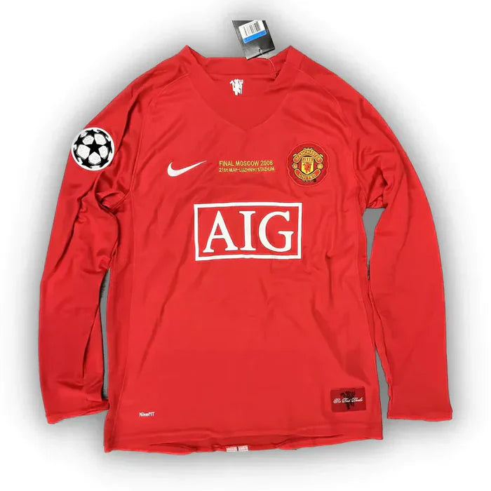 Manchester United 07/08 I Home Jersey - Long Sleeve Retro Version