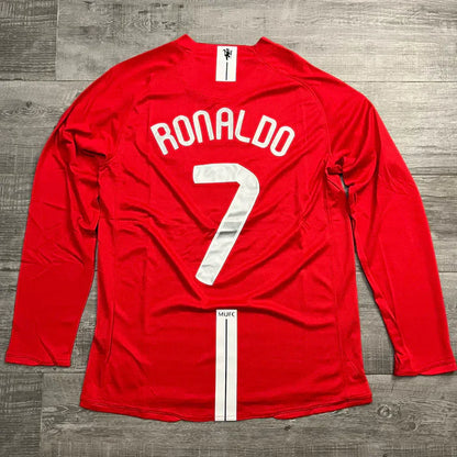 Manchester United 07/08 I Home Jersey - Long Sleeve Retro Version